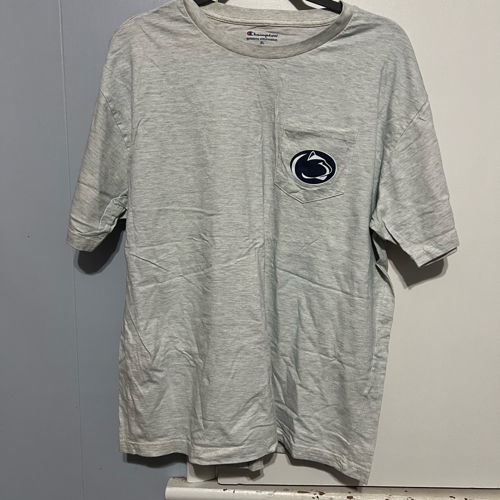 Champion Light Gray Short Sleeve Tee with Logo